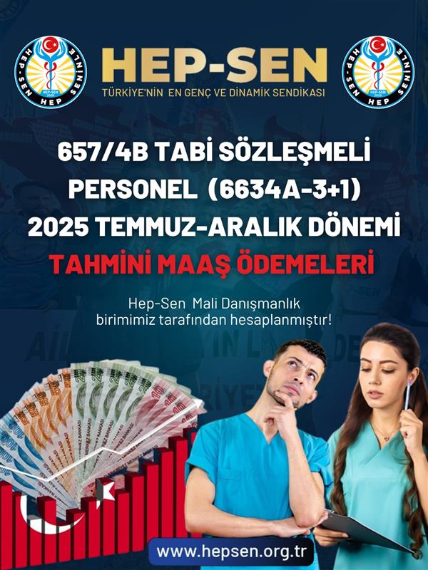 2025 Temmuz Aralık Dönemi Sözleşmeli Sağlık Çalışanı Tahmini Zamlı Maaşları